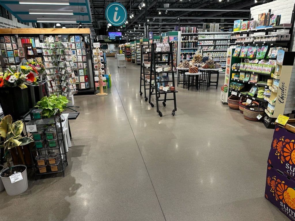 Clean Denver grocery and retail aisle in Cherry Creek maintained by Kathy Clean